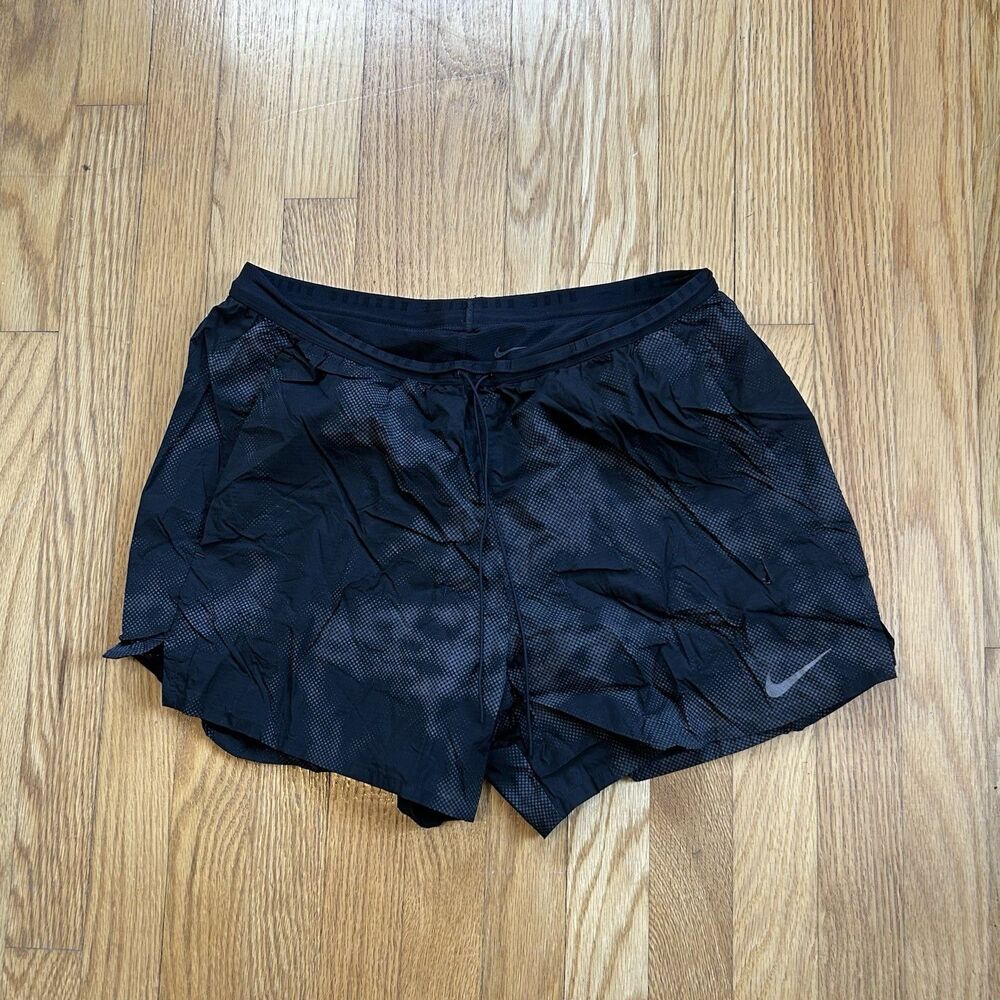 Nike Run Division Flash 2-in-1 Running Shorts Black CU7897-010 Men's Large